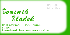 dominik kladek business card
